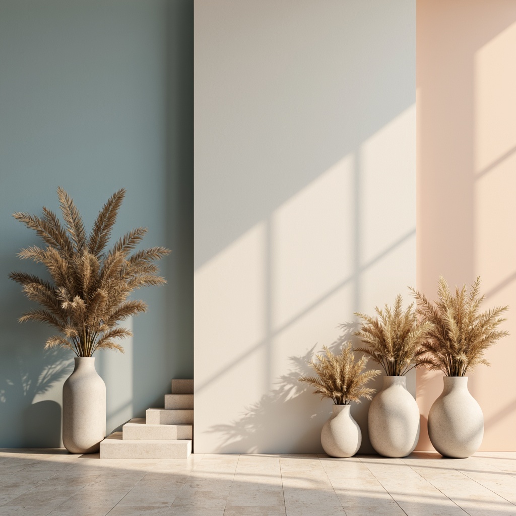 Prompt: Muted pastel hues, soft peach tones, calming blue undertones, rich charcoal accents, creamy whites, warm beige backgrounds, subtle gradient transitions, harmonious color blocking, balanced composition, serene atmospheric lighting, shallow depth of field, 2/3 rule composition, cinematic framing, realistic textures, ambient occlusion.