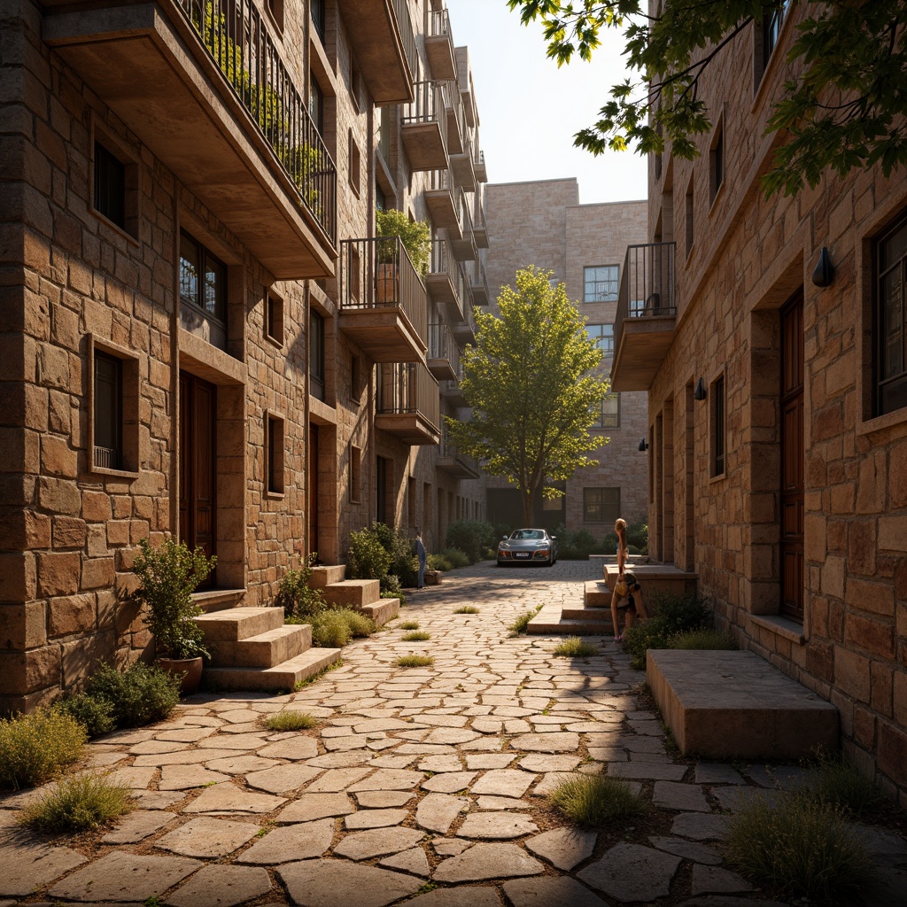 Prompt: Rugged stone walls, weathered wooden planks, distressed metal panels, vintage brick facades, intricate mosaic patterns, ornate carvings, rough-hewn rock formations, cracked earthy terrain, ancient tree trunks, fissured canyon landscapes, warm golden lighting, dramatic shadows, high-contrast textures, atmospheric perspective, one-point linear perspective, realistic material properties, ambient occlusion.