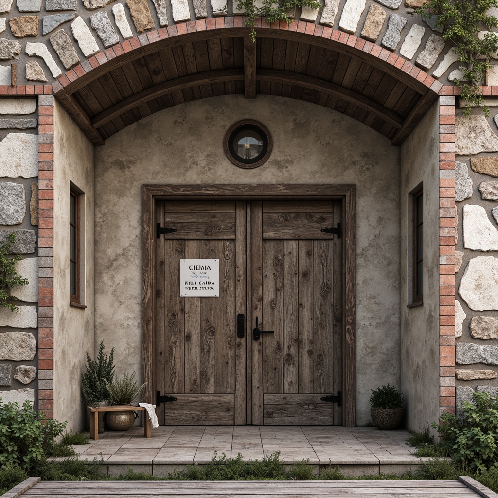 Prompt: Rustic stone walls, distressed wood planks, weathered metal sheets, ornate tile mosaics, rough-hewn rock formations, tactile brick facades, intricate stucco patterns, aged concrete surfaces, worn wooden decks, faded vintage signage, soft natural lighting, shallow depth of field, 1/1 composition, realistic textures, ambient occlusion.