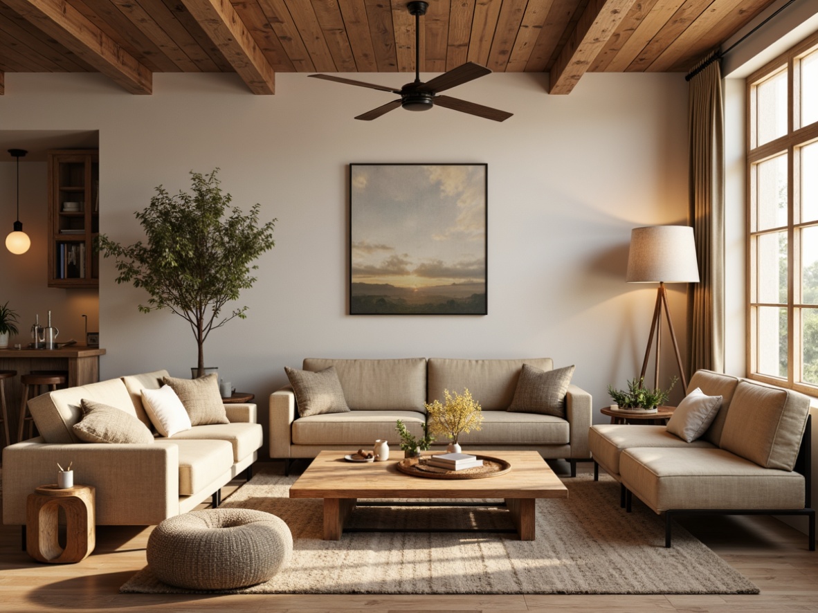 Prompt: Cozy living room, plush sofas, velvet armchairs, reclaimed wood coffee tables, soft cushioned ottomans, minimalist metal frames, comfortable sectionals, natural fiber rugs, warm floor lamps, soft pastel colors, relaxing ambiance, 1/1 composition, warm golden lighting, realistic textures, ambient occlusion.