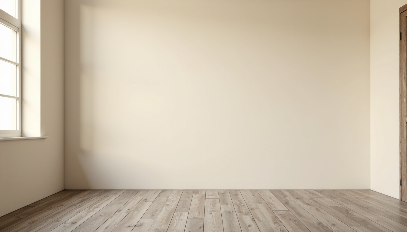 Prompt: Soft beige walls, creamy white accents, warm gray floors, natural wood tones, minimal ornamentation, clean lines, simple shapes, calming atmosphere, serene ambiance, warm lighting, soft shadows, subtle texture variations, 1/1 composition, shallow depth of field, realistic renderings, ambient occlusion.