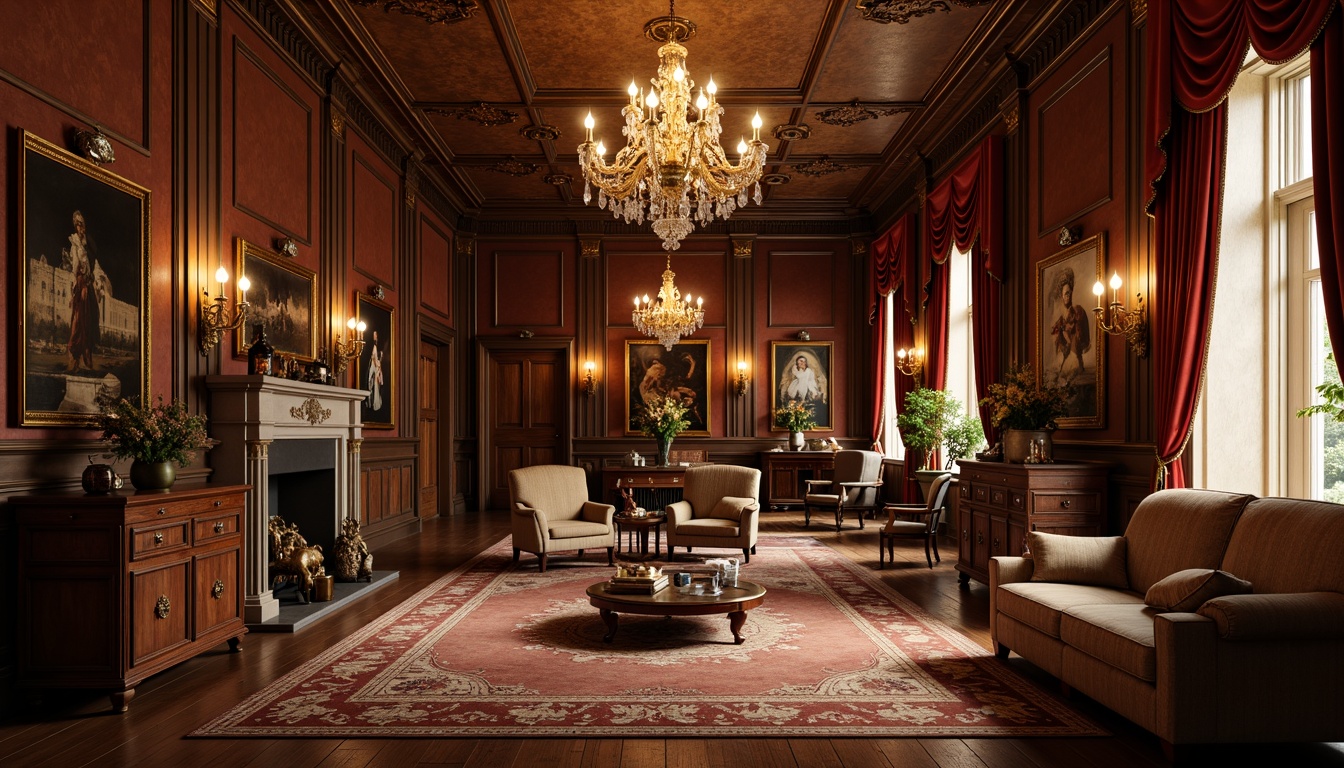 Prompt: Elegant storage room, ornate furnishings, rich wood tones, luxurious fabrics, golden accents, soft warm lighting, subtle shadows, dramatic chandeliers, cove lighting, ambient glow, indirect illumination, 1/1 composition, realistic textures, shallow depth of field, warm color palette, classic architectural details, symmetrical layout, grandiose scale, opulent decor, refined atmosphere.