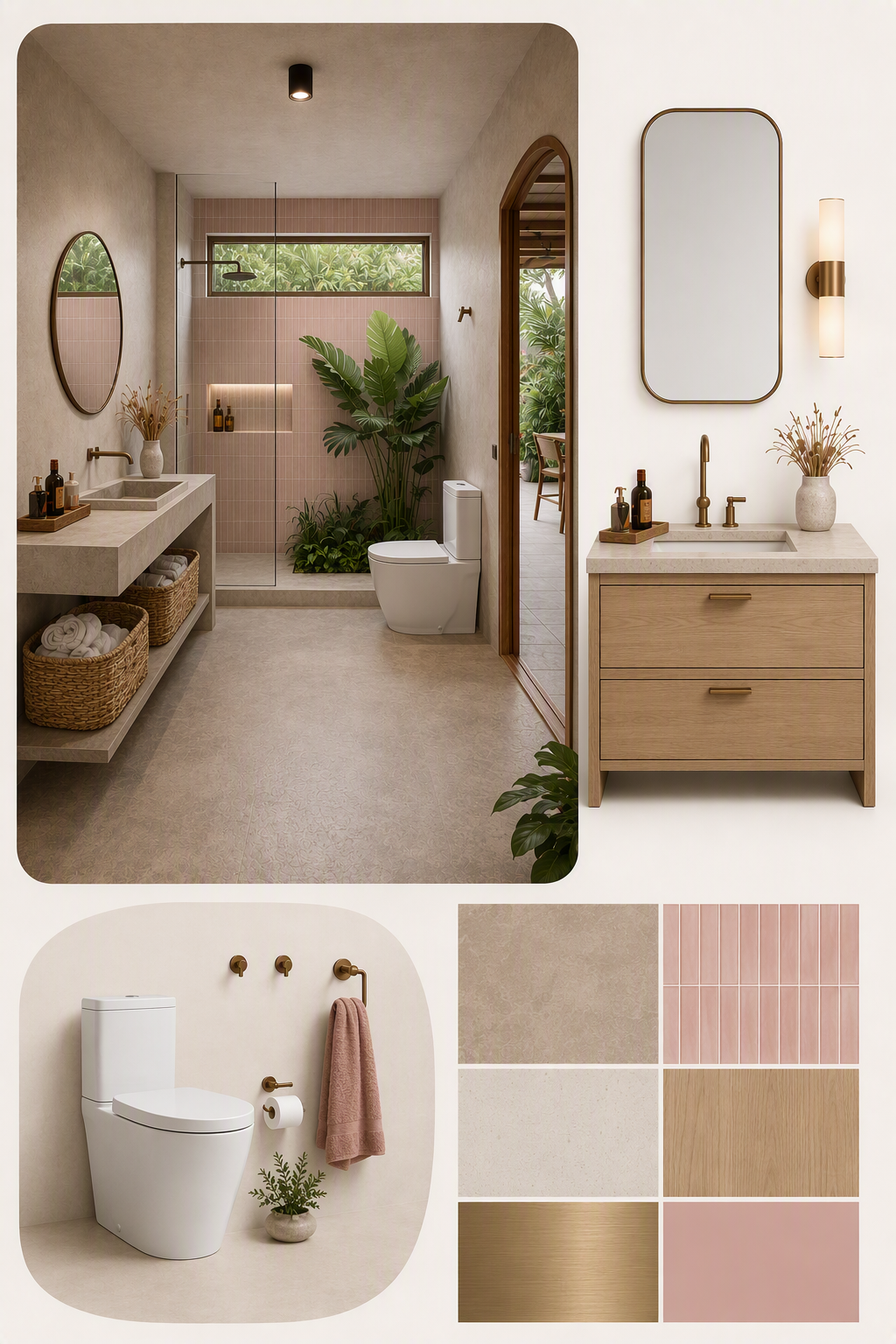 bathroom ceiling ideas — ceiling clearly visible with relationship to room height, shower/bath zone and lighting readable