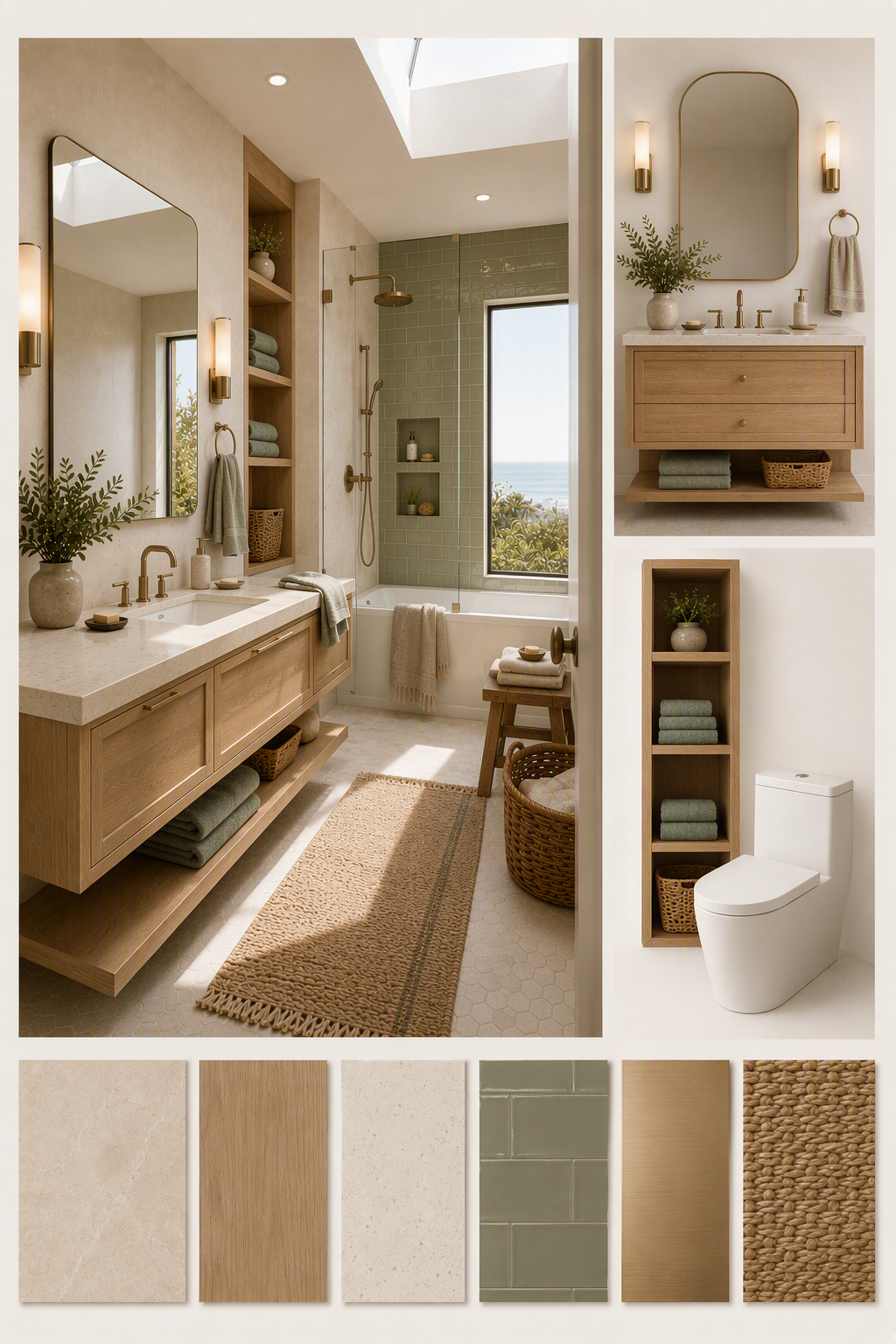 bathroom window ideas — bathroom windows clearly shown in relation to bath/shower, vanity, privacy and daylight