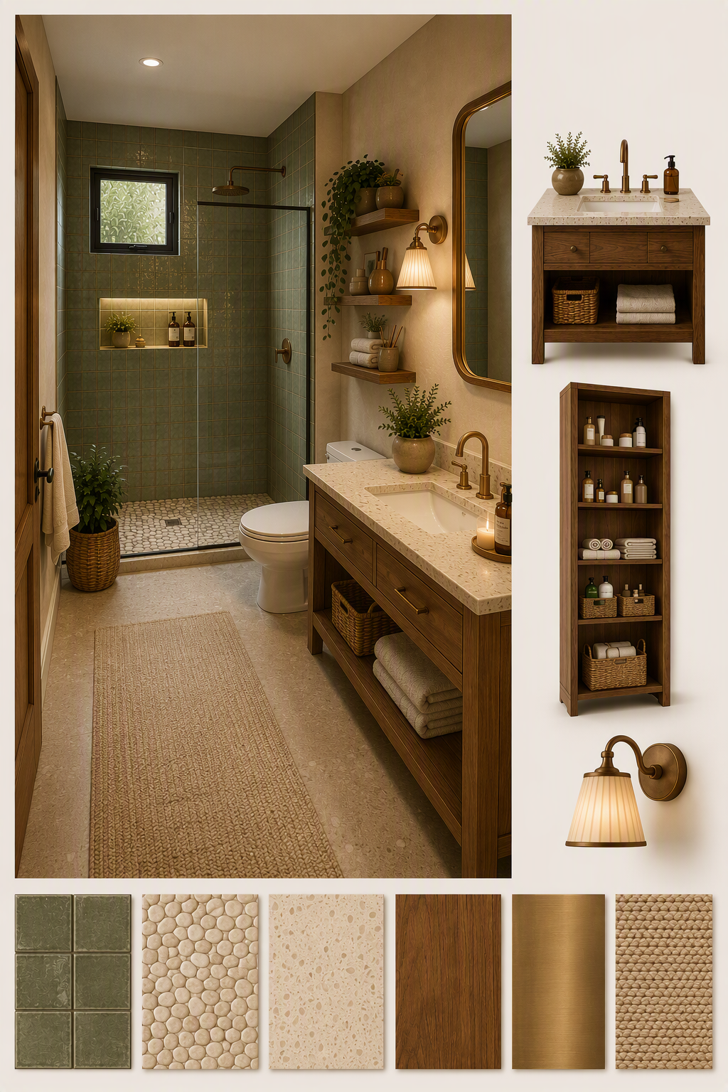 bathroom storage ideas: PromeAI bathroom design reference 1