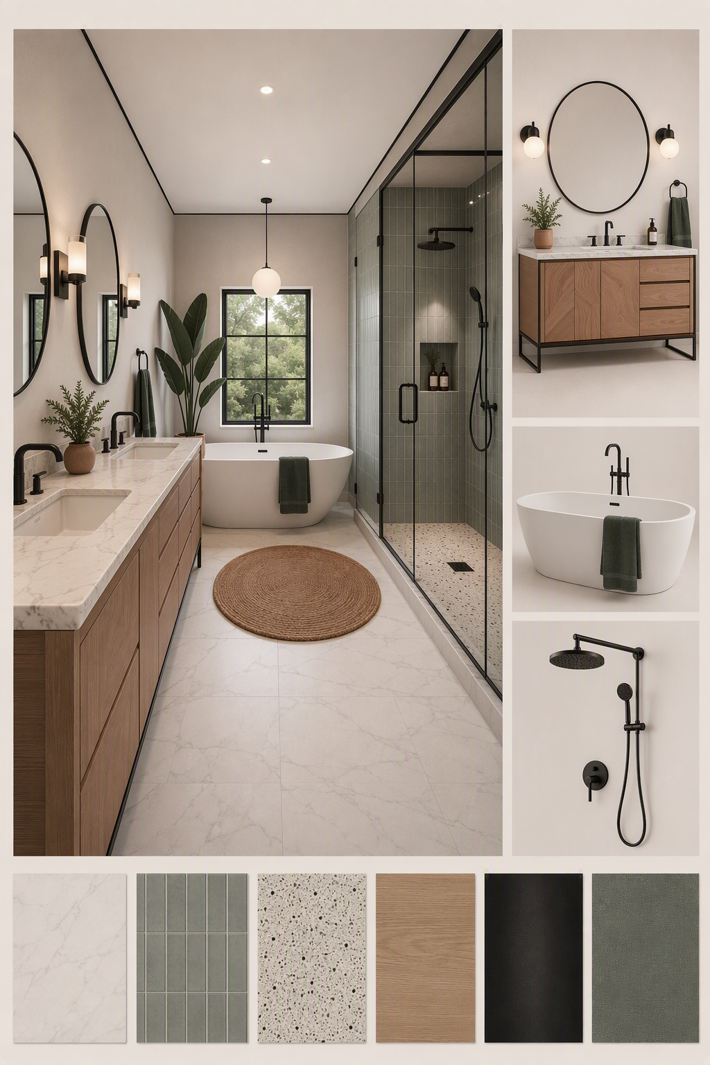 bathroom window ideas — bathroom windows clearly shown in relation to bath/shower, vanity, privacy and daylight