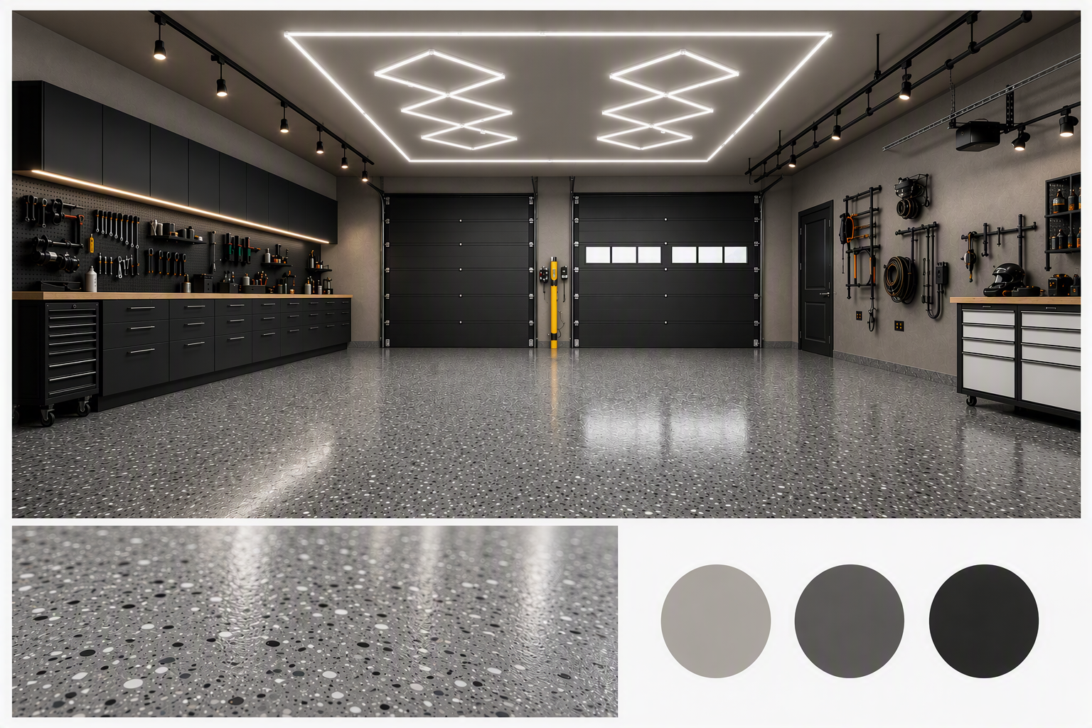 garage lighting ideas: PromeAI garage design reference 1