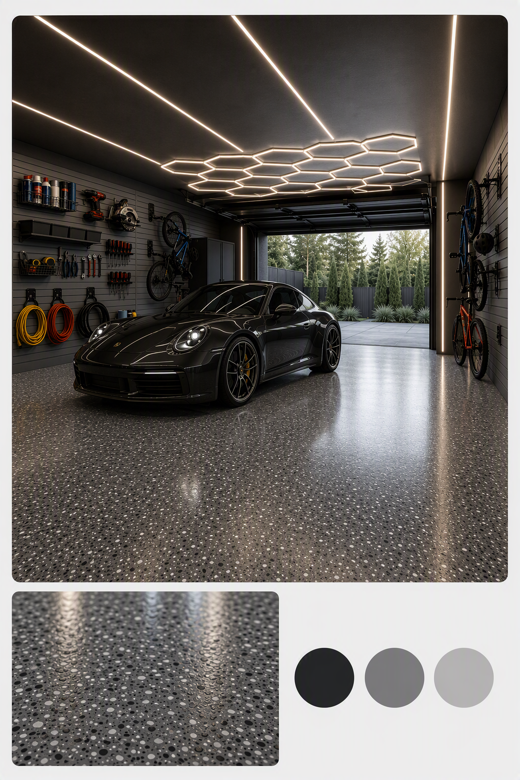 garage ceiling ideas: PromeAI garage design reference 1