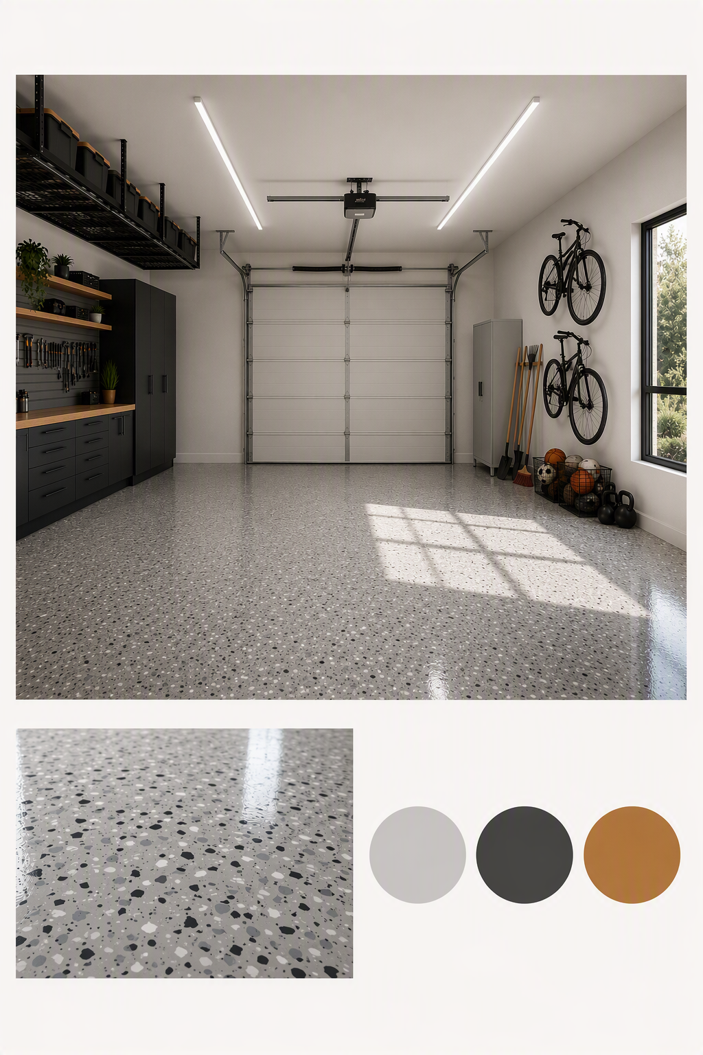 garage wall ideas — garage walls clearly visible with panels, painted surfaces or other finish treatments