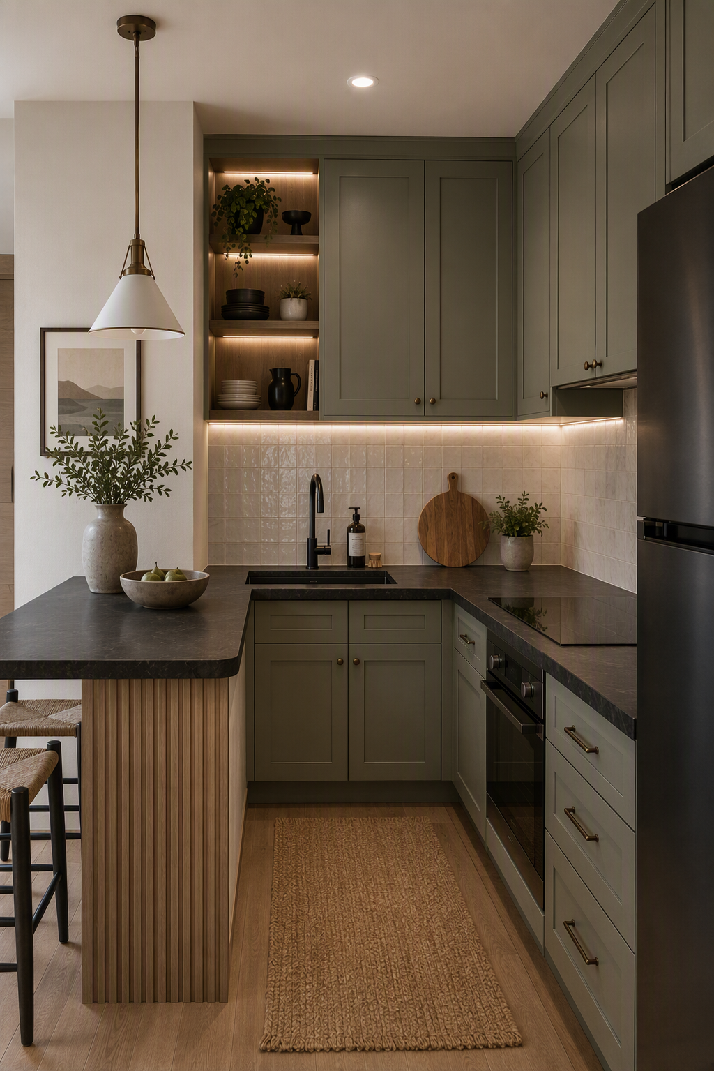 kitchen pantry ideas — clearly identifiable pantry spaces or pantry cabinetry with shelving and circulation visible