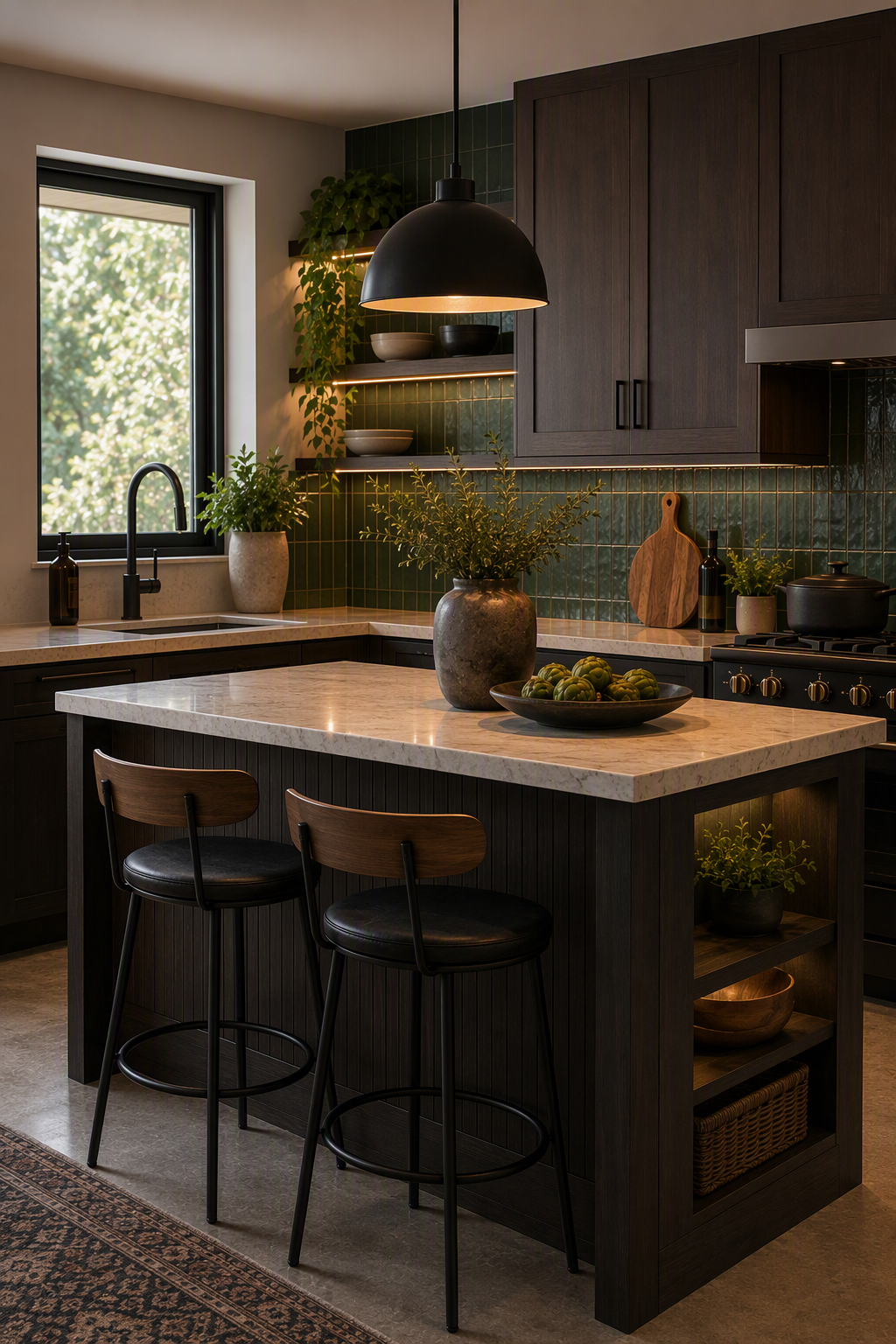 kitchen window ideas — kitchen windows clearly visible in relation to sink, counter, cabinets and daylight