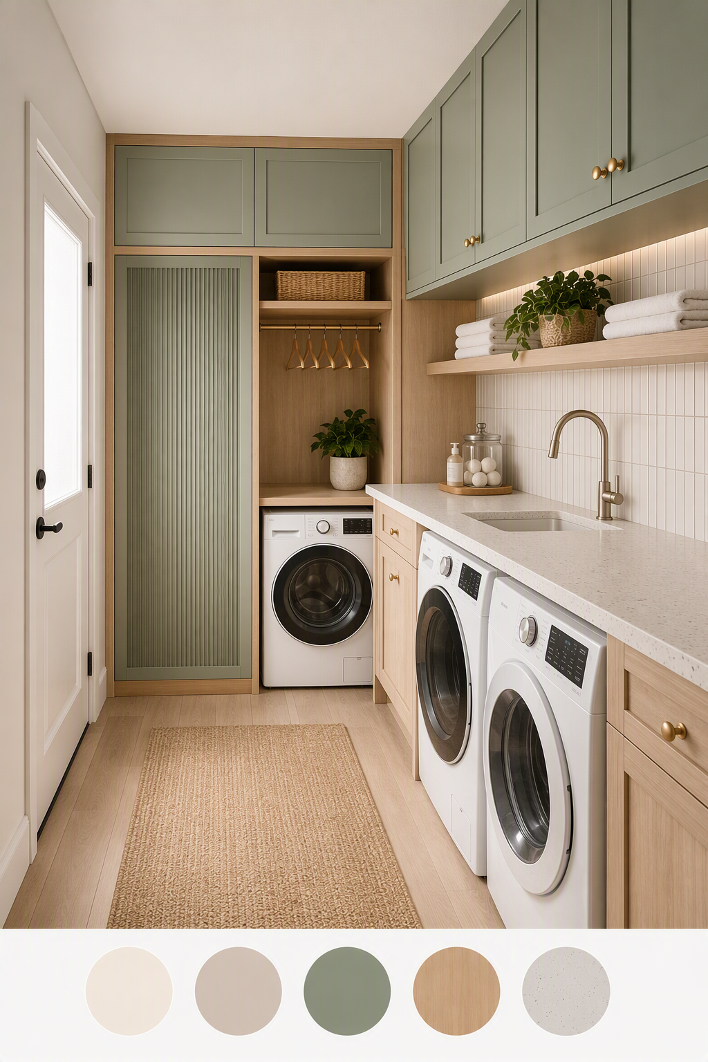 laundry closet ideas — clearly closet-like or enclosed laundry niches rather than full laundry rooms