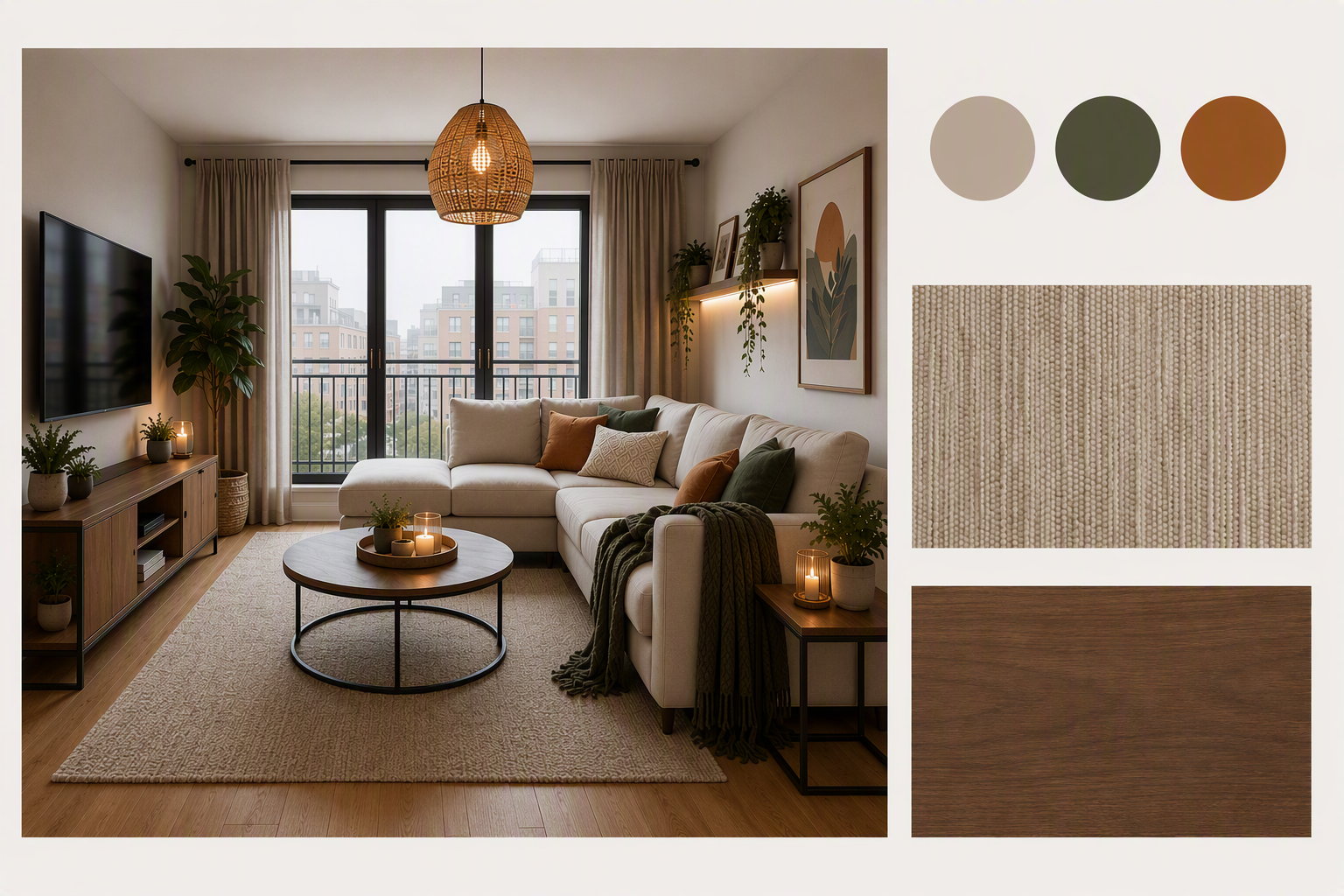 living room layout ideas: PromeAI living room design reference 1