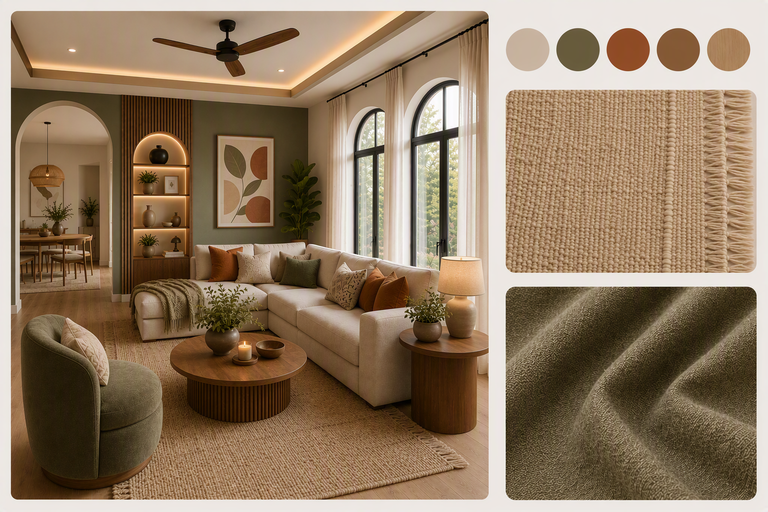 living room ceiling ideas — ceiling occupies a meaningful part of the image and its relationship to room height and lighting is visible