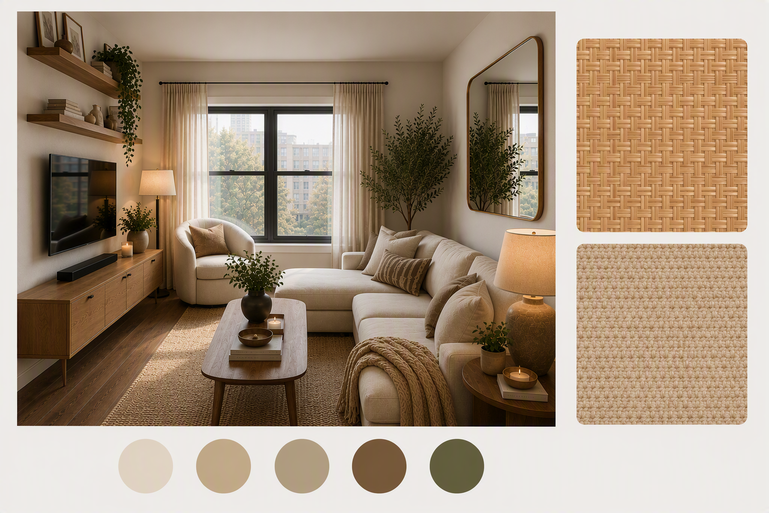 living room curtain ideas — windows clearly visible with curtains or drapes shown in relation to wall height, furniture and daylight