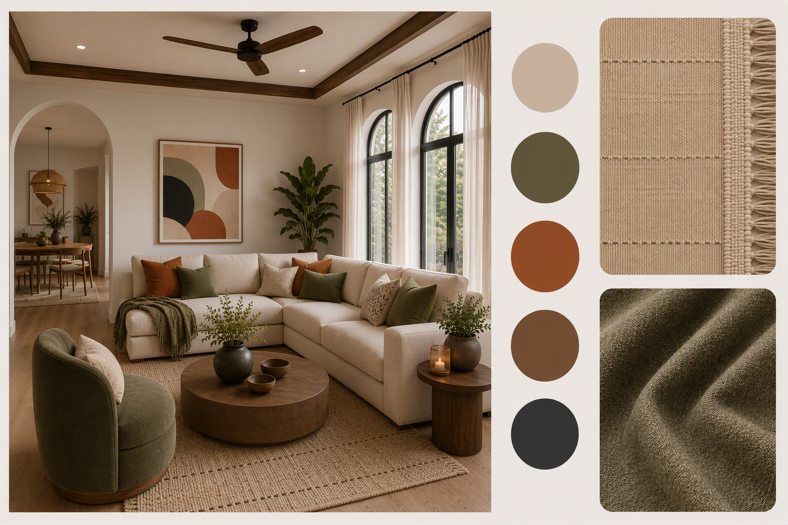 living room curtain ideas: PromeAI living room design reference 1