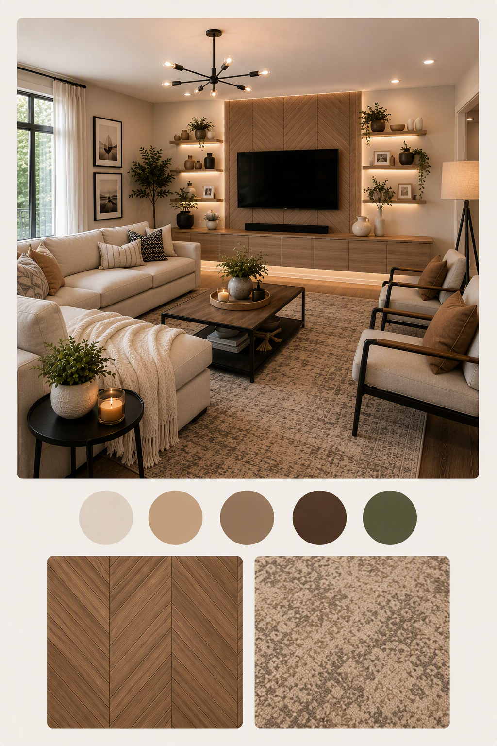 living room layout ideas — whole-room views where sofa, chairs, tables, doors and circulation paths are easy to read