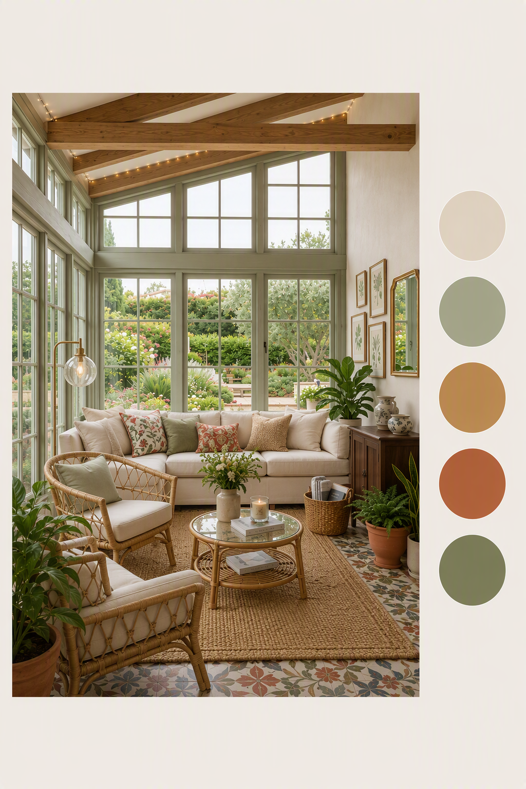sunroom decor ideas — sunrooms where decor elements are visible in relation to windows, furniture and daylight