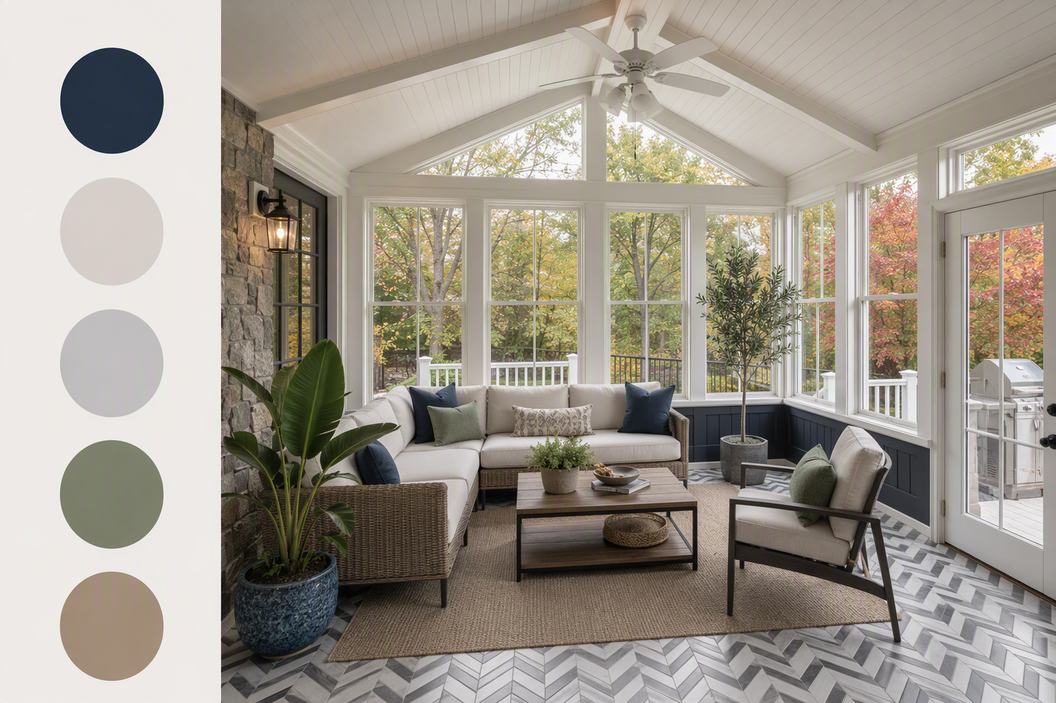 small sunroom ideas — clearly small sunrooms where compact dimensions and furniture scale are obvious