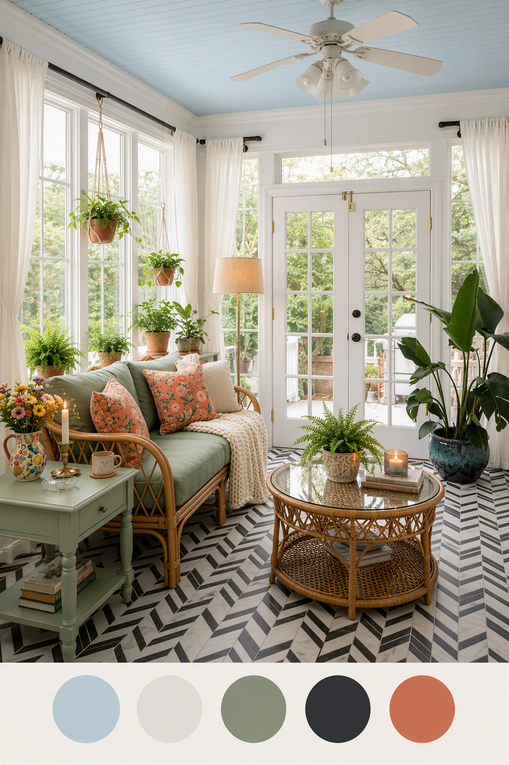 small sunroom ideas — clearly small sunrooms where compact dimensions and furniture scale are obvious