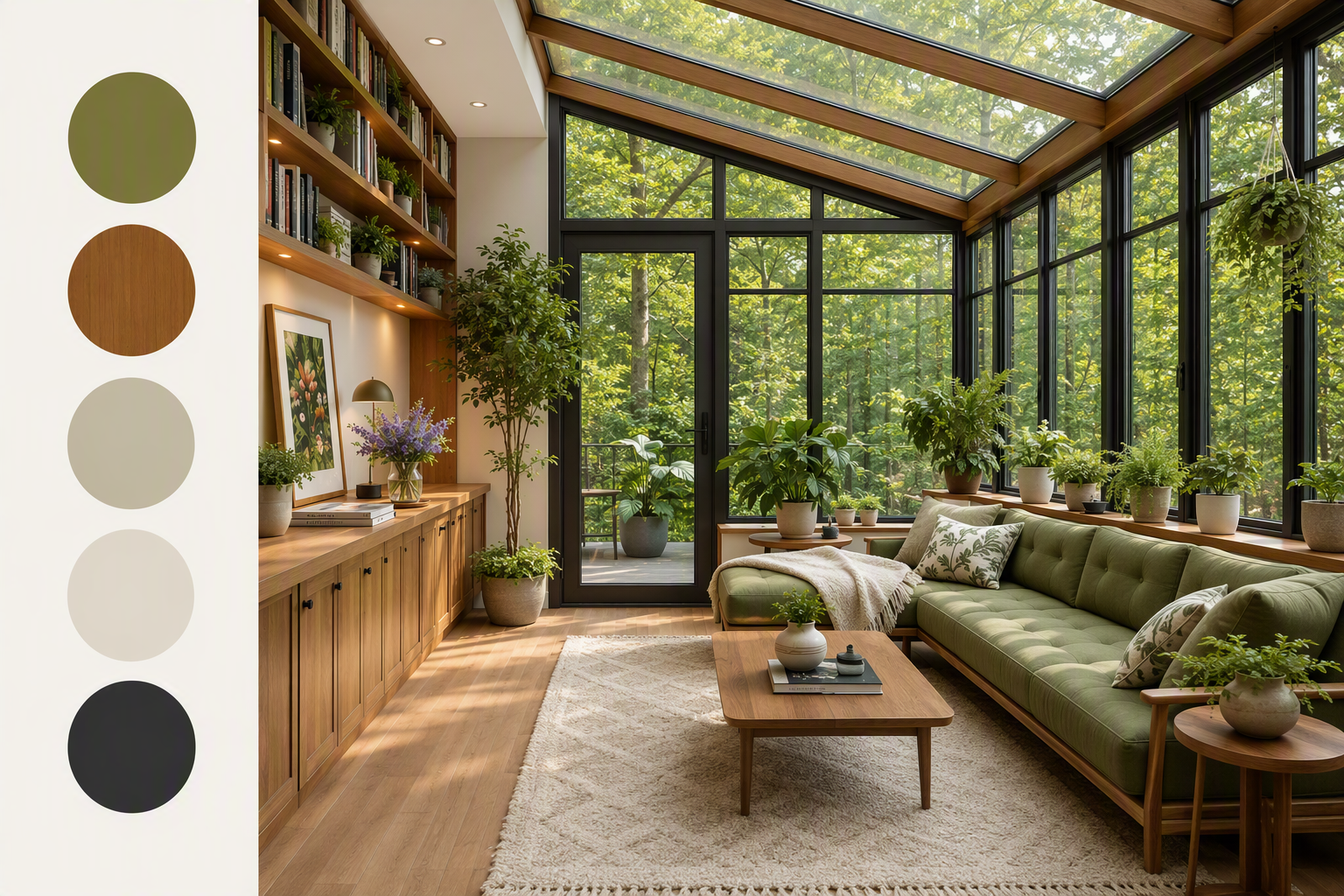 sunroom lighting ideas: PromeAI sunroom design reference 1