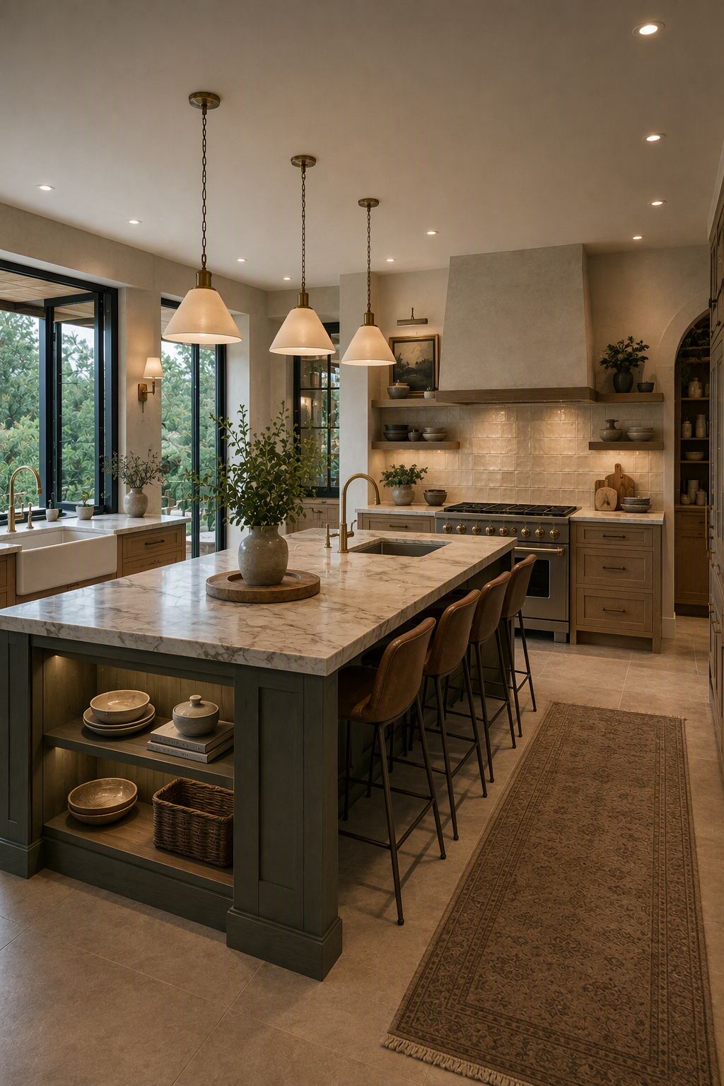 kitchen ceiling ideas — ceiling occupies enough of the image to judge form, beams, finish and relationship to the room