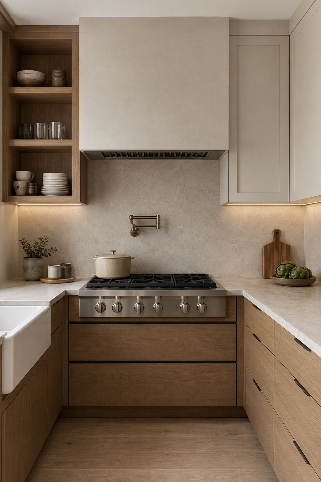 kitchen pantry ideas — clearly identifiable pantry spaces or pantry cabinetry with shelving and circulation visible