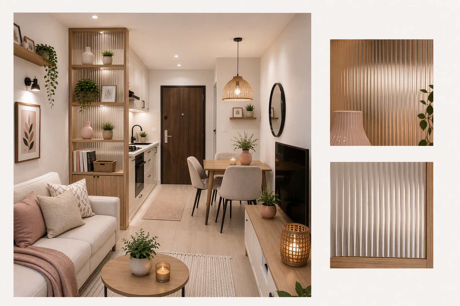 living room layout ideas — whole-room views where sofa, chairs, tables, doors and circulation paths are easy to read