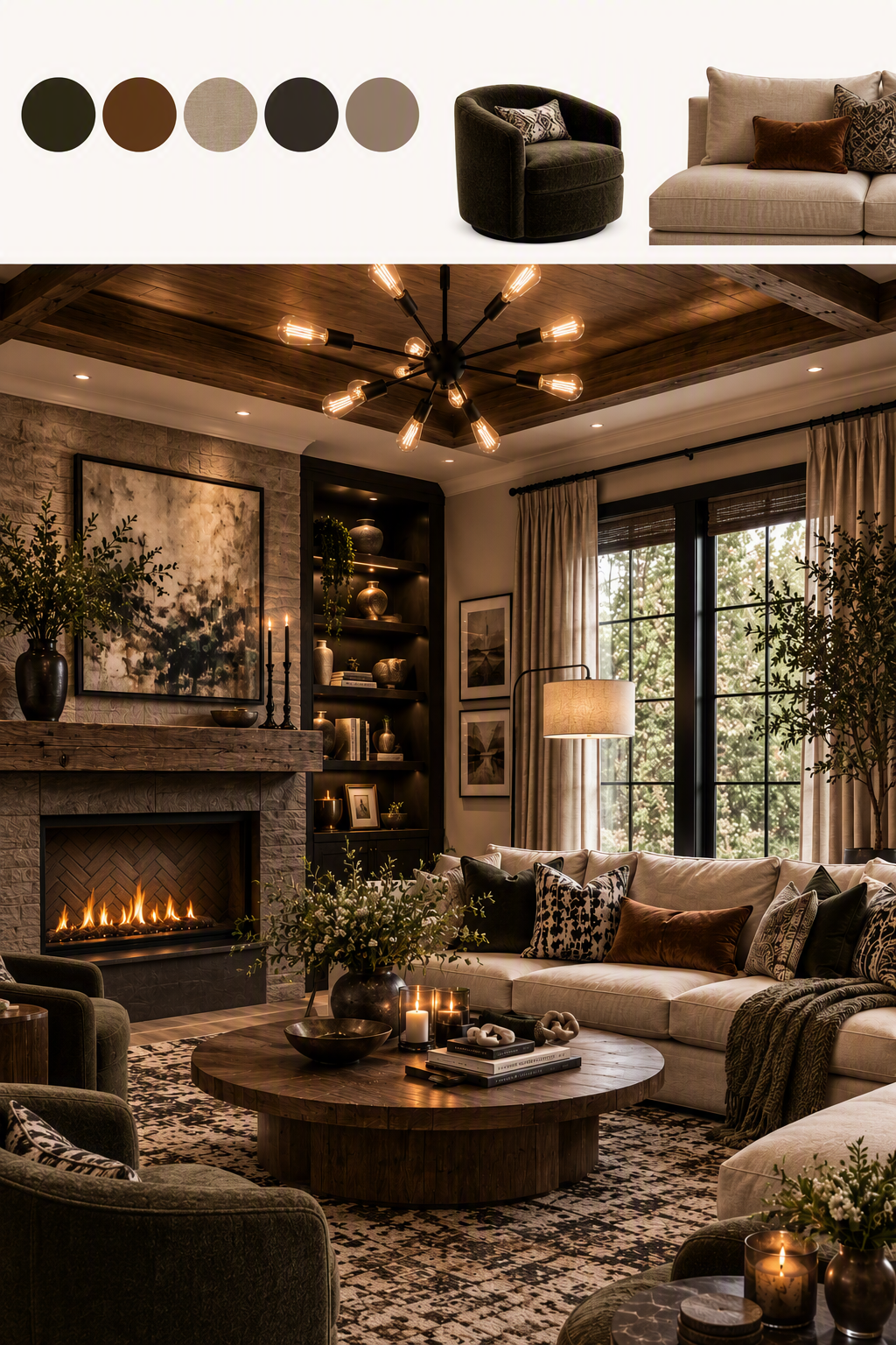 living room lighting ideas — living rooms with clearly visible ceiling, floor, table or wall lighting and readable light layers