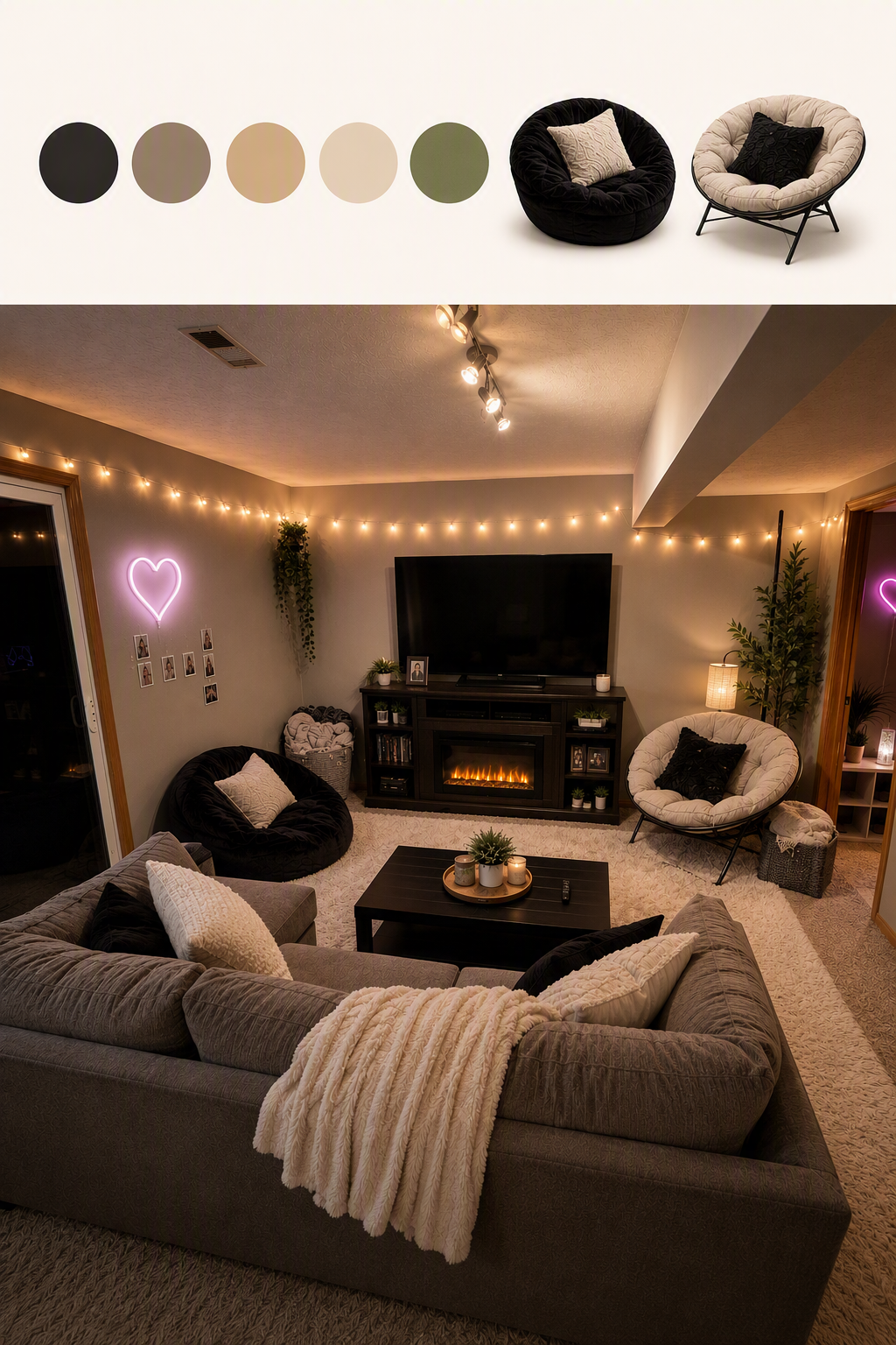 living room layout ideas — whole-room views where sofa, chairs, tables, doors and circulation paths are easy to read