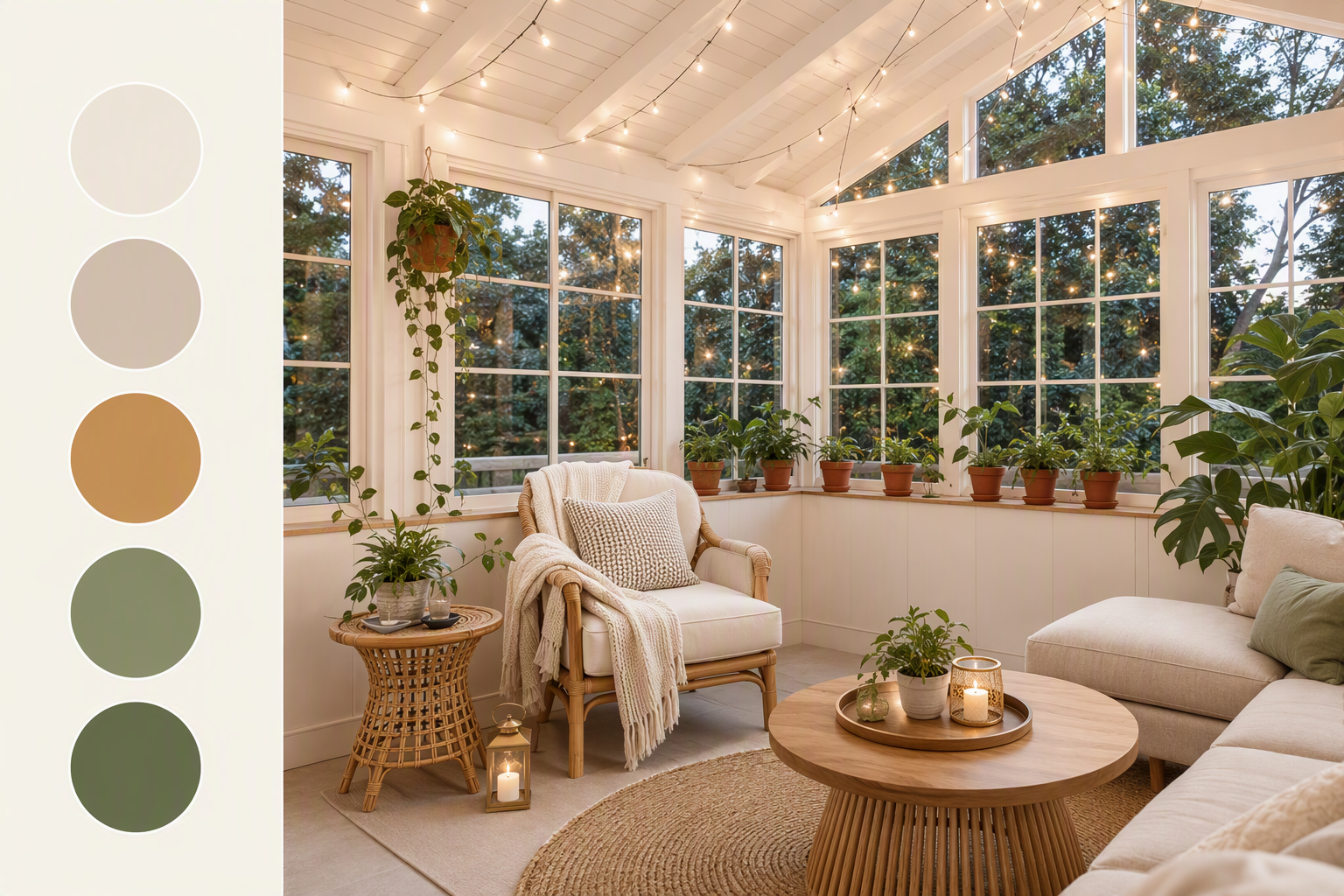 sunroom furniture ideas — sunrooms with furniture scale, seating arrangement and glazing clearly visible