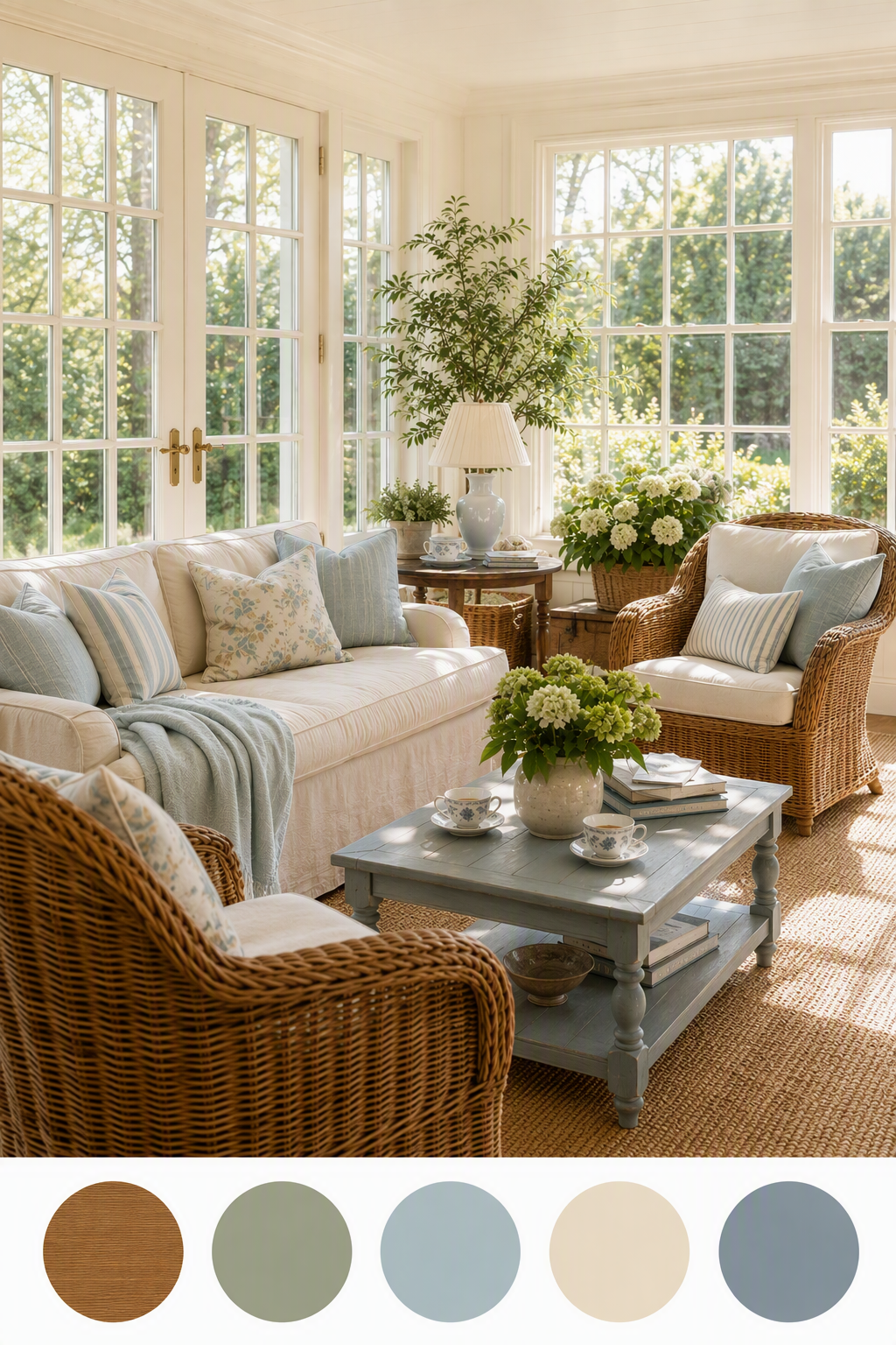 sunroom furniture ideas: PromeAI sunroom design reference 1