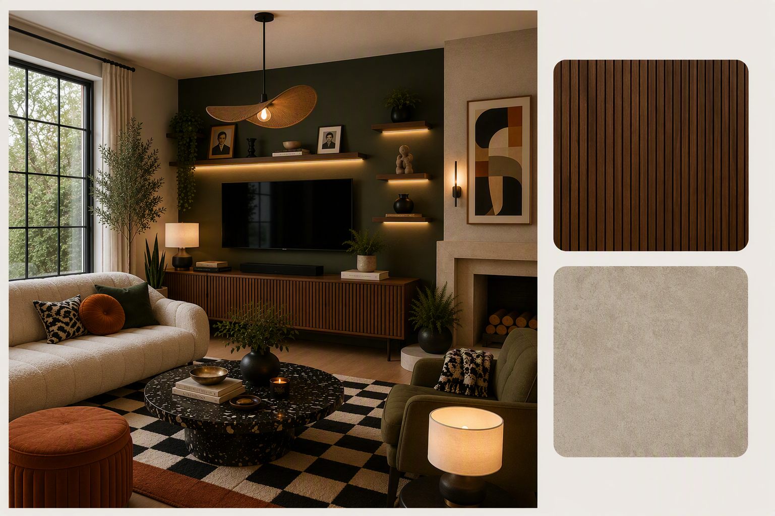 living room color ideas: PromeAI living room design reference 1