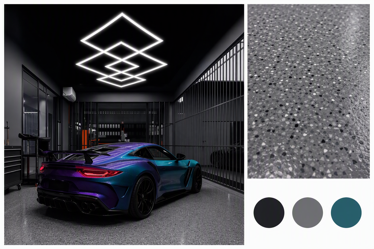 garage ceiling ideas — garage ceiling structure or finish clearly visible across a meaningful part of the image
