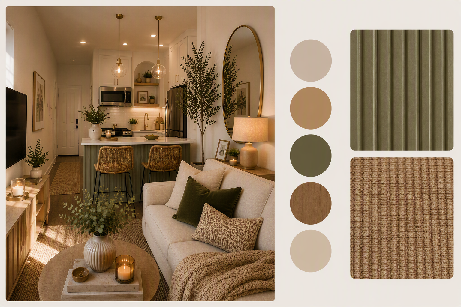 warm modern living room